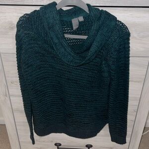 Francesca’s Teal Cowl Neck Sweater - Small